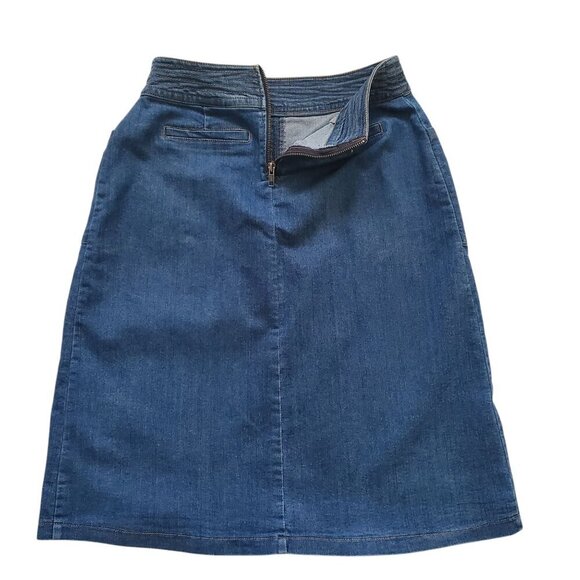 DENIM A LINE SKIRT WITH FRONT SPLIT SIZE 4 - Picture 2 of 5